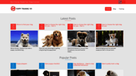 What Puppytraining101.co.uk website looked like in 2019 (4 years ago)
