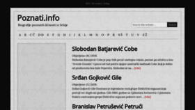What Poznati.info website looked like in 2019 (4 years ago)