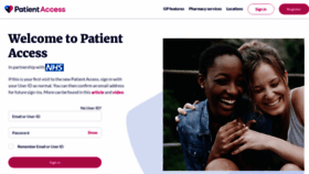 What Patientaccess.com website looked like in 2019 (4 years ago)