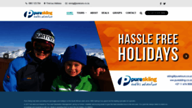 What Pureskiing.co.za website looked like in 2019 (4 years ago)