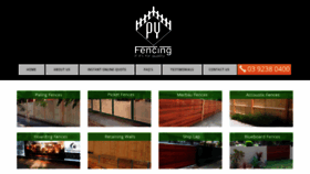 What Pyfencing.com.au website looked like in 2019 (4 years ago)