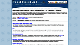 What Predkosci.pl website looked like in 2019 (4 years ago)