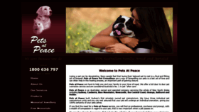 What Petsatpeace.com.au website looked like in 2019 (4 years ago)