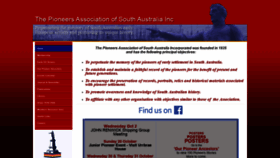 What Pioneerssa.org.au website looked like in 2019 (4 years ago)
