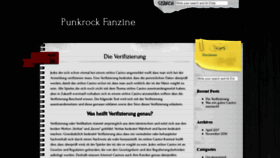 What Punkrock-fanzine.de website looked like in 2019 (4 years ago)