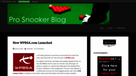 What Prosnookerblog.com website looked like in 2019 (4 years ago)