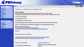 What Pdfsharp.com website looked like in 2019 (4 years ago)