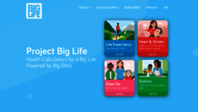 What Projectbiglife.ca website looked like in 2019 (4 years ago)