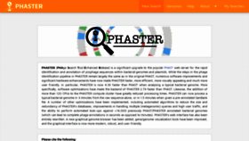 What Phaster.ca website looked like in 2019 (4 years ago)