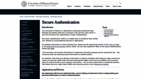 What Password.umsystem.edu website looked like in 2019 (4 years ago)