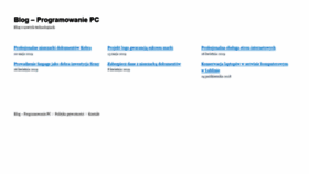 What Programowaniepc.pl website looked like in 2019 (4 years ago)