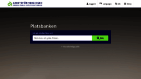 What Platsbanken.com website looked like in 2019 (4 years ago)
