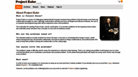 What Projecteuler.net website looked like in 2019 (5 years ago)