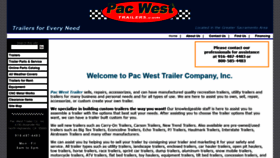 What Pacwesttrailers.com website looked like in 2019 (4 years ago)