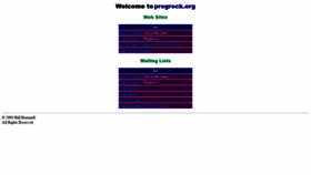 What Progrock.org website looked like in 2019 (4 years ago)