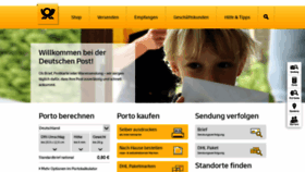 What Post.de website looked like in 2019 (4 years ago)