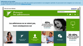 What Prevenirlesadherences.com website looked like in 2019 (4 years ago)