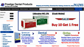 What Prestigedentalproducts.com website looked like in 2019 (4 years ago)