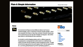 What Plainsimpleinformation.com website looked like in 2019 (4 years ago)