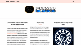 What Puckinghilarious.com website looked like in 2019 (4 years ago)