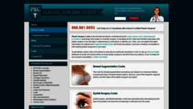 What Plasticsurgerycosts.com website looked like in 2019 (4 years ago)
