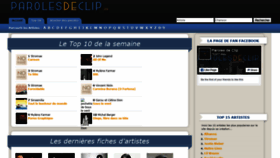 What Parolesdeclip.fr website looked like in 2019 (4 years ago)