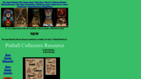 What Pinballcollectorsresource.com website looked like in 2019 (4 years ago)