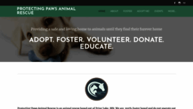 What Protectingpawsanimalrescue.org website looked like in 2019 (4 years ago)