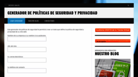What Politicadeprivacidad.es website looked like in 2019 (4 years ago)