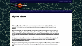 What Physicsplanet.com website looked like in 2019 (4 years ago)