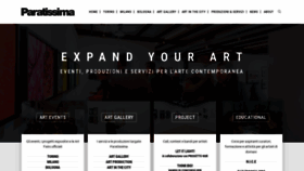 What Paratissima.it website looked like in 2019 (6 years ago)