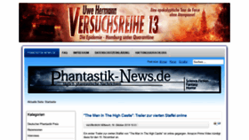 What Phantastiknews.de website looked like in 2019 (4 years ago)