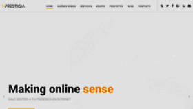 What Prestigia.es website looked like in 2019 (4 years ago)
