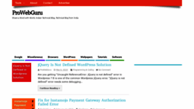 What Prowebguru.com website looked like in 2019 (4 years ago)