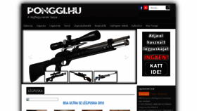 What Ponggi.hu website looked like in 2019 (4 years ago)