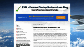 What Personalstartupbusinessloan.blogspot.com website looked like in 2019 (4 years ago)