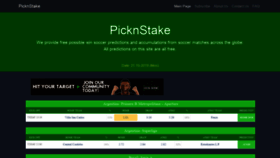 What Picknstake.com website looked like in 2019 (5 years ago)