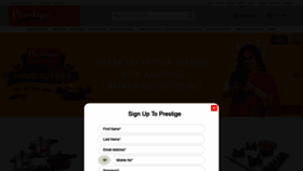 What Prestigexclusive.in website looked like in 2019 (4 years ago)