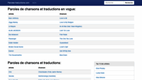 What Paroles-traductions.com website looked like in 2019 (4 years ago)