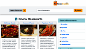 What Phoenixrestaurants.com website looked like in 2019 (4 years ago)