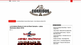 What Playcorridos.com website looked like in 2019 (4 years ago)