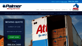 What Palmermoving.com website looked like in 2019 (4 years ago)