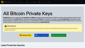 What Privatekeys.pw website looked like in 2019 (4 years ago)