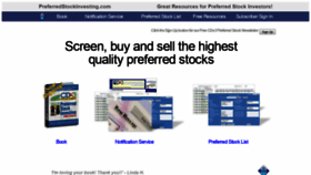 What Preferredstockinvesting.com website looked like in 2019 (4 years ago)