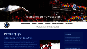 What Powderpigs.com website looked like in 2019 (4 years ago)