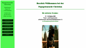 What Papageienzucht-christian.de website looked like in 2019 (4 years ago)