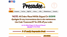What Presadee.com website looked like in 2019 (4 years ago)