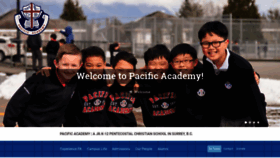 What Pacificacademy.net website looked like in 2019 (4 years ago)