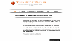 What Petrinagroup.com website looked like in 2019 (4 years ago)