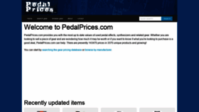 What Pedalprices.com website looked like in 2019 (4 years ago)